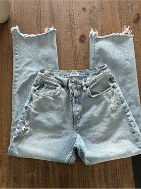 nuuds Light Blue High-Rise Distressed Jeans